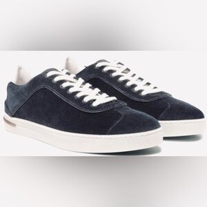 Loro Piana 70's Walk Suede sneakers in Grey Blue EU Size 46 = USA 10.5/11.0